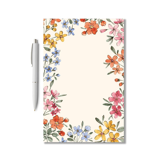 Spring Floral Watercolor To Do List Notepad