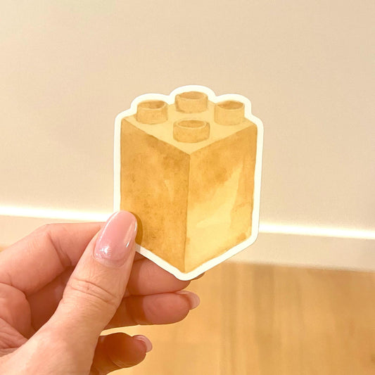 Vinyl Yellow Building Block Sticker