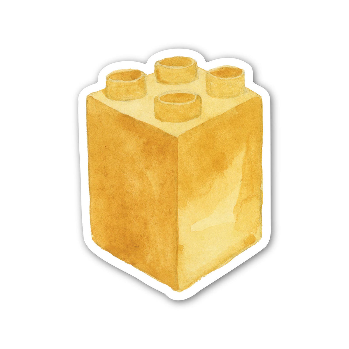 Vinyl Yellow Building Block Sticker