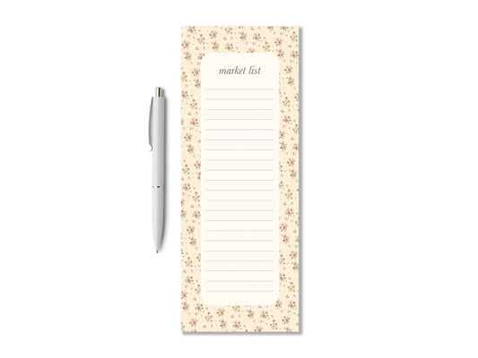 Ditsy Floral Shopping List Notepad