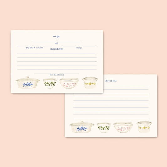 Vintage Kitchenware Recipe Cards