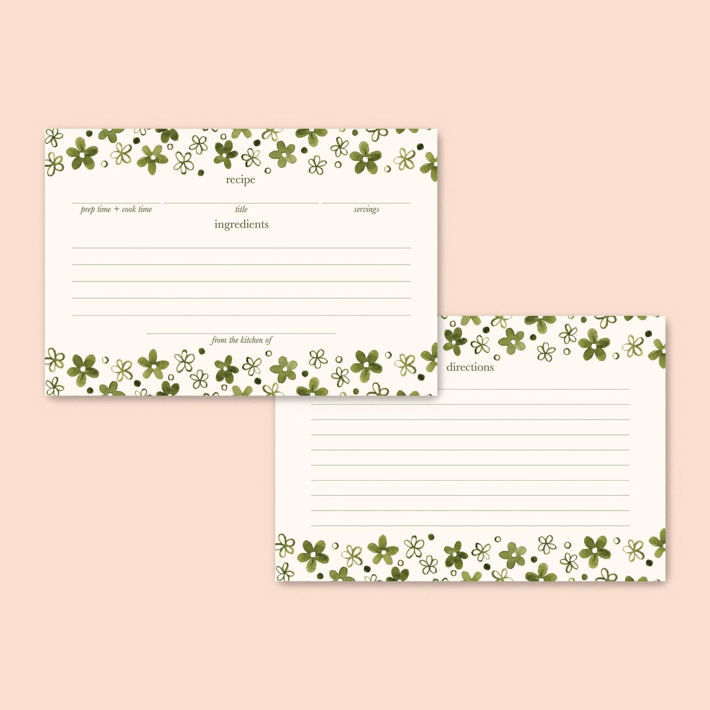 Daisy Pyrex-Inspired Recipe Cards