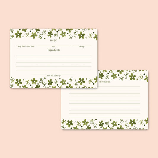 Daisy Pyrex-Inspired Recipe Cards