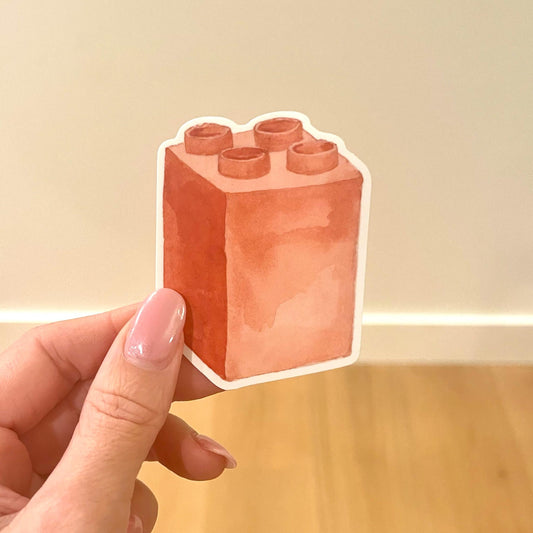 Vinyl Red Building Block Sticker