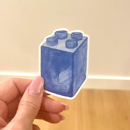 Vinyl Blue Building Block Sticker