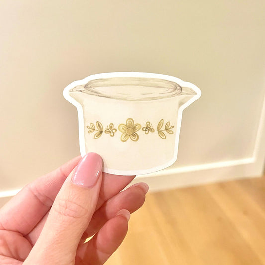 Vintage Butterfly Gold Pyrex Inspired Vinyl Sticker