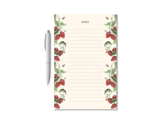Summer Strawberry To Do List Notepad