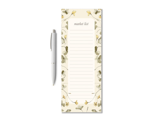 Yellow Wood Sorrel Shopping List Notepad