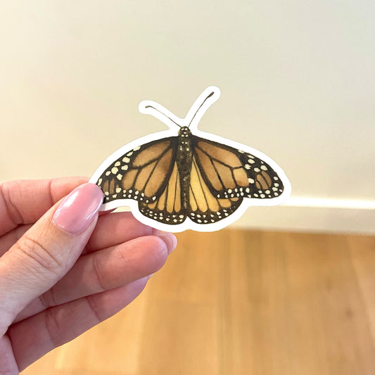 Orange Monarch Butterfly Vinyl Sticker