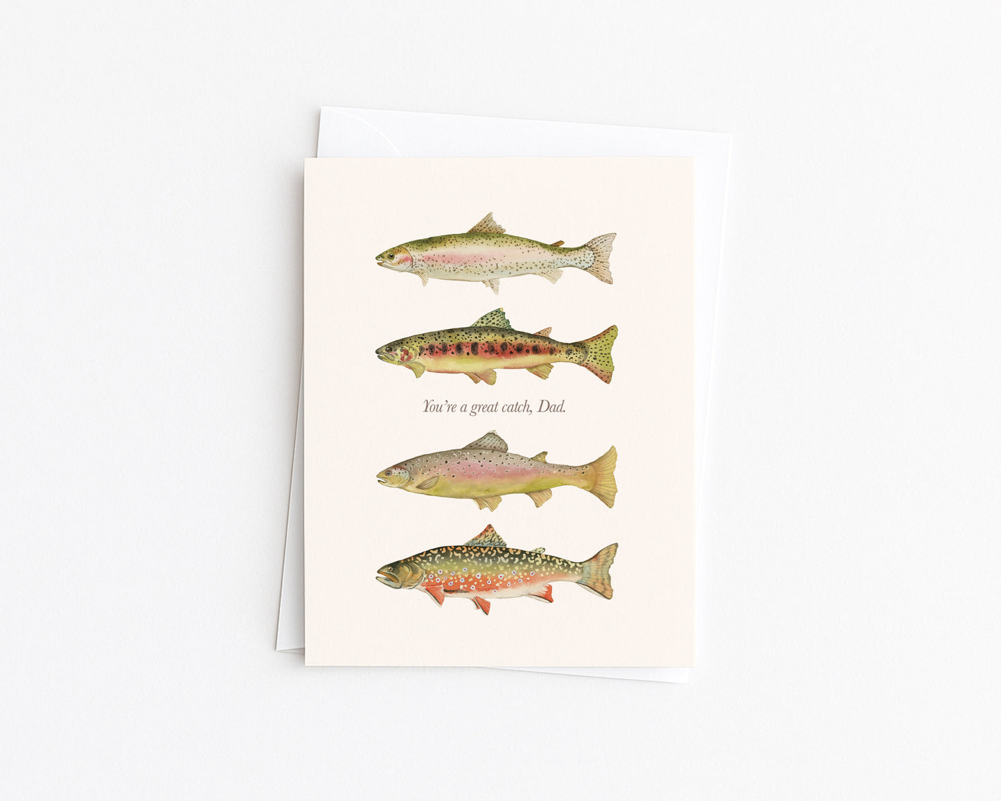 You're a Great Catch, Dad Trout Greeting Card