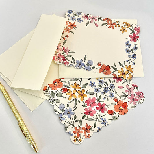Spring Floral Stationery & Envelope Set